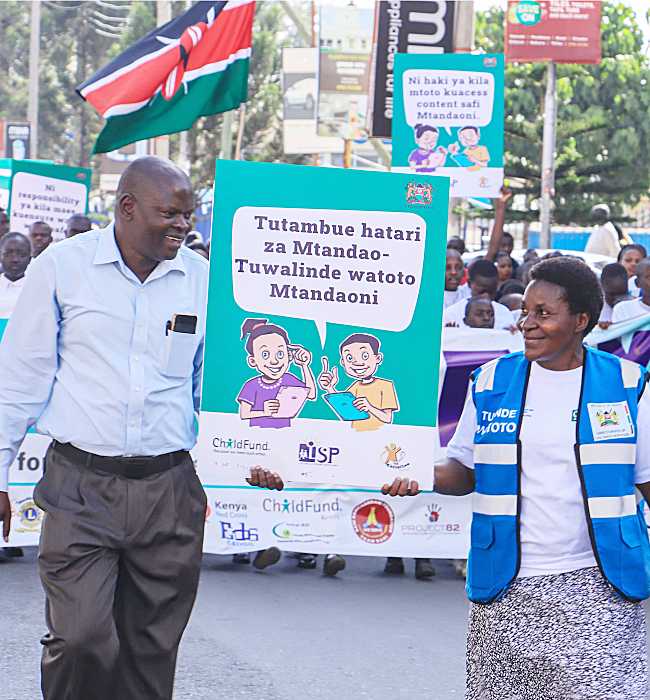 Director of HOCAN at a SAFER INTERNET Awareness Procession